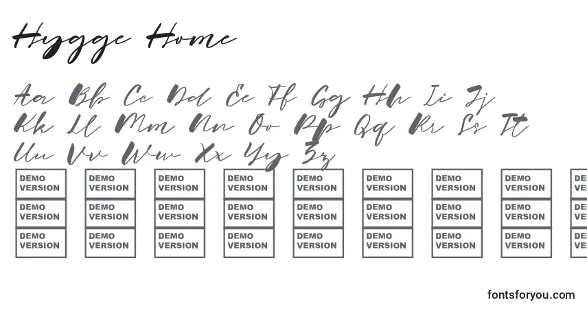 Hygge Home-fontti – aakkoset, numerot, erikoismerkit