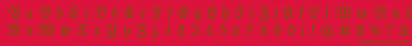 Police WieynckfrakturGesperrtfettunz1l – polices brunes sur fond rouge