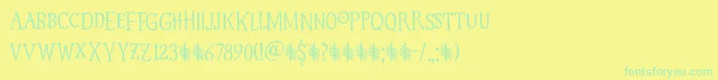 Hyldemoer DEMO Font – Green Fonts on Yellow Background