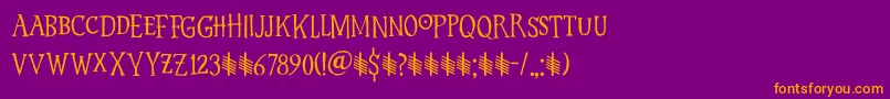 Hyldemoer DEMO Font – Orange Fonts on Purple Background