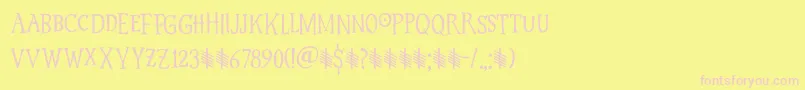 Hyldemoer DEMO Font – Pink Fonts on Yellow Background