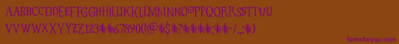 Hyldemoer DEMO Font – Purple Fonts on Brown Background