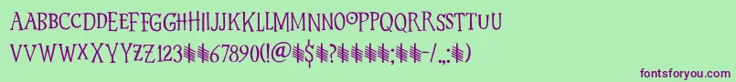 Hyldemoer DEMO Font – Purple Fonts on Green Background