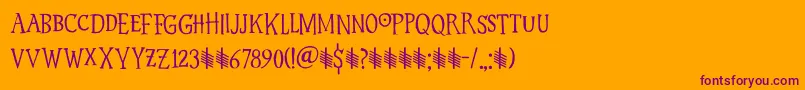 Hyldemoer DEMO Font – Purple Fonts on Orange Background