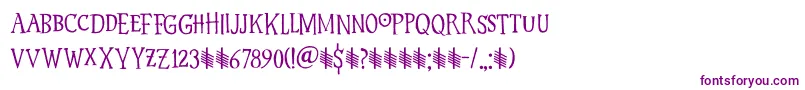 Hyldemoer DEMO Font – Purple Fonts on White Background