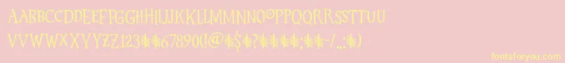 Hyldemoer DEMO Font – Yellow Fonts on Pink Background