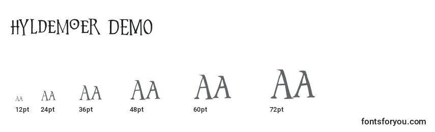 Hyldemoer DEMO Font Sizes