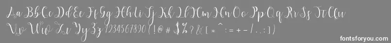 フォントHypatia – 灰色の背景に白い文字