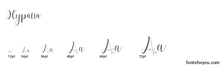Hypatia Font Sizes