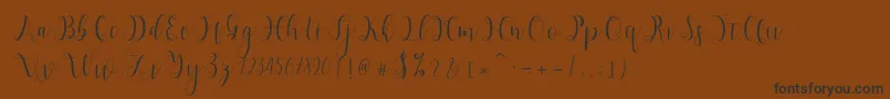 Hypatia-fontti – mustat fontit ruskealla taustalla