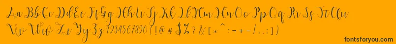 Hypatia Font – Black Fonts on Orange Background