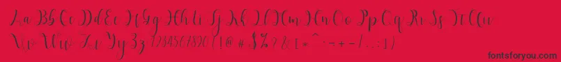 フォントHypatia – 赤い背景に黒い文字