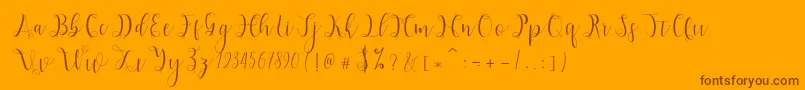 Hypatia Font – Brown Fonts on Orange Background