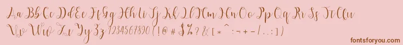 Hypatia Font – Brown Fonts on Pink Background