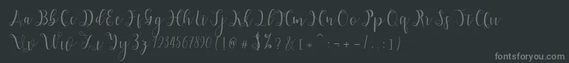 フォントHypatia – 黒い背景に灰色の文字