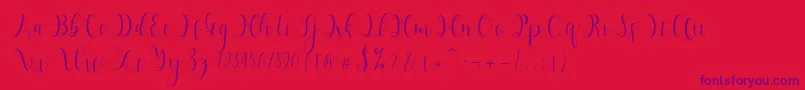 Hypatia Font – Purple Fonts on Red Background