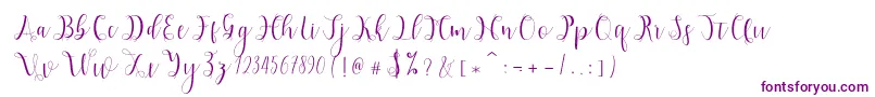 Hypatia Font – Purple Fonts on White Background