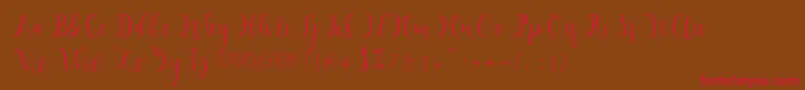Hypatia Font – Red Fonts on Brown Background