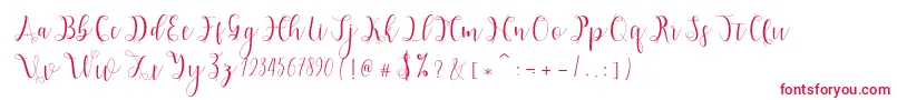 Шрифт Hypatia – красные шрифты на белом фоне