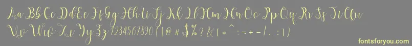 Hypatia-fontti – keltaiset fontit harmaalla taustalla