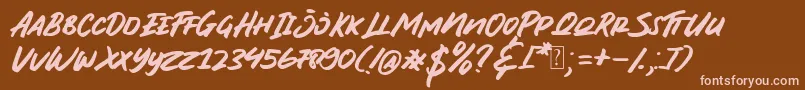 Шрифт Hype Quarter Font – розовые шрифты на коричневом фоне
