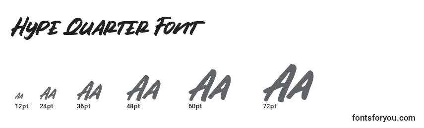 Tamanhos de fonte Hype Quarter Font