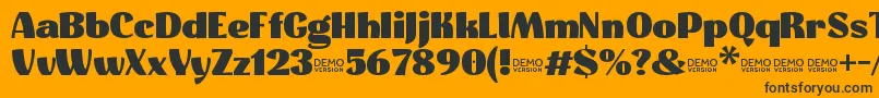 Hyper Demo Black Font – Black Fonts on Orange Background