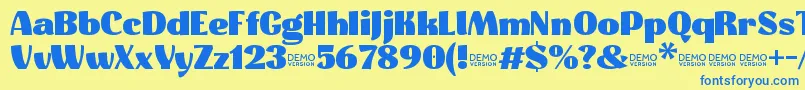 Hyper Demo Black Font – Blue Fonts on Yellow Background