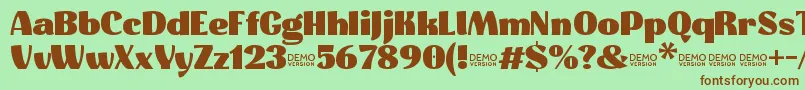 Hyper Demo Black Font – Brown Fonts on Green Background