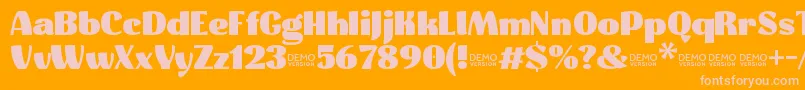 Hyper Demo Black Font – Pink Fonts on Orange Background