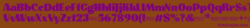 Hyper Demo Black Font – Purple Fonts on Brown Background