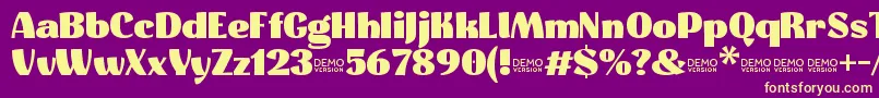 Hyper Demo Black Font – Yellow Fonts on Purple Background