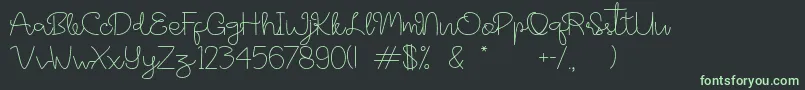 Fonte Hyper Script Demo – fontes verdes em um fundo preto
