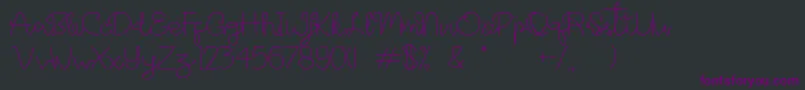 Fonte Hyper Script Demo – fontes roxas em um fundo preto