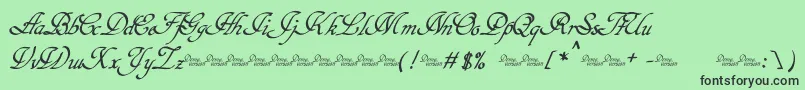 Hypertiroid   Demo Font – Black Fonts on Green Background