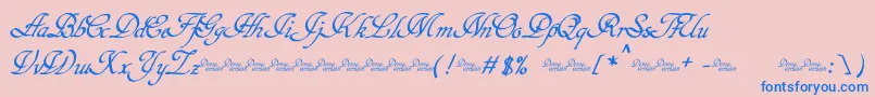 Hypertiroid   Demo Font – Blue Fonts on Pink Background