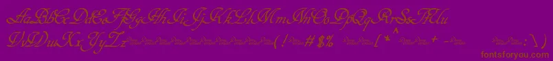 Шрифт Hypertiroid   Demo – коричневые шрифты на фиолетовом фоне