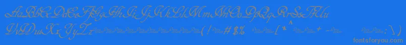 Hypertiroid   Demo Font – Gray Fonts on Blue Background
