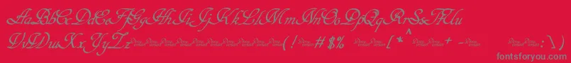 Hypertiroid   Demo Font – Gray Fonts on Red Background