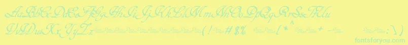 Lisätietoja Hypertiroid Demo-fontista Hypertiroid Demo-fontti – vihreät fontit keltaisella taustalla