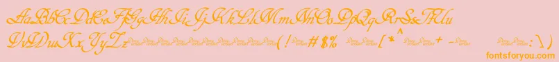 Hypertiroid   Demo Font – Orange Fonts on Pink Background