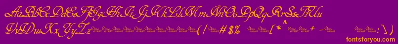 Hypertiroid   Demo Font – Orange Fonts on Purple Background