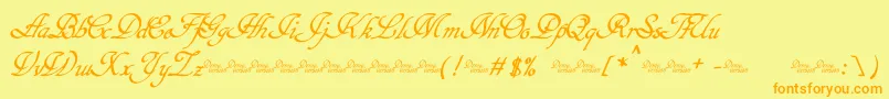 Шрифт Hypertiroid   Demo – оранжевые шрифты на жёлтом фоне