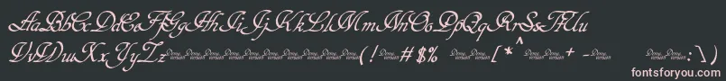 Шрифт Hypertiroid   Demo – розовые шрифты на чёрном фоне