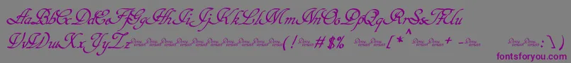 Шрифт Hypertiroid   Demo – фиолетовые шрифты на сером фоне