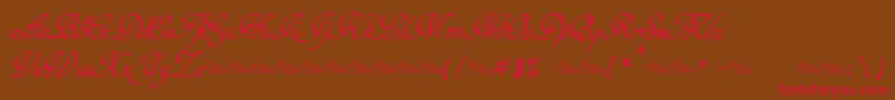 Hypertiroid   Demo Font – Red Fonts on Brown Background