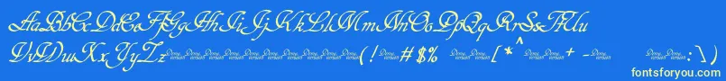 Hypertiroid   Demo Font – Yellow Fonts on Blue Background
