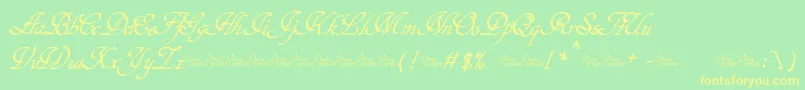 Hypertiroid   Demo Font – Yellow Fonts on Green Background