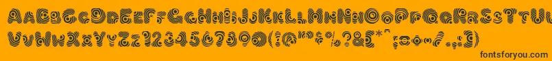 Hypmotizin Font – Black Fonts on Orange Background