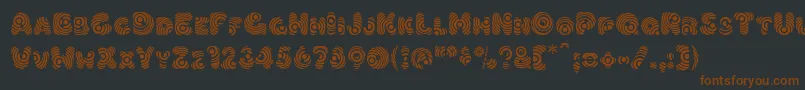 Hypmotizin Font – Brown Fonts on Black Background
